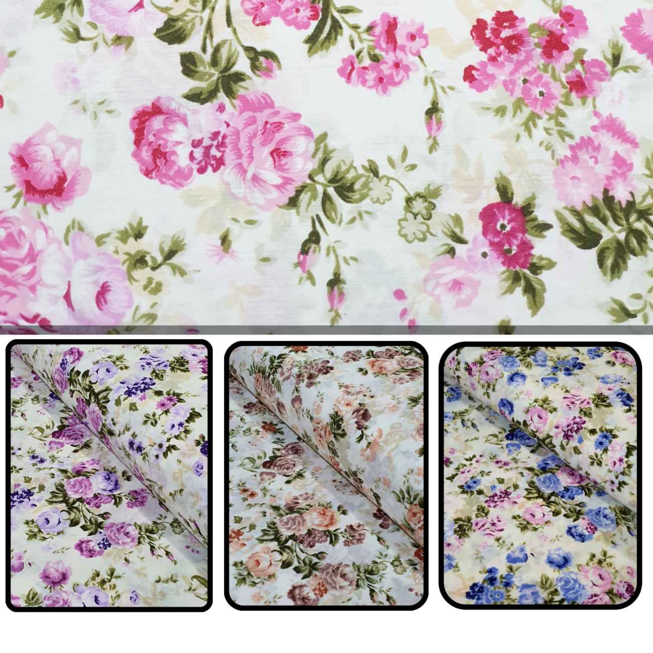 غطاء وسادة بنقشة زهور – لنوم هانئ (عبوة من 2)