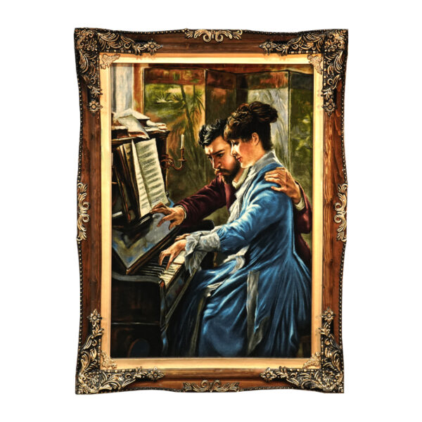 سجادة إيرانية تصويرية مصنوعة يدويًا من سردرود - منسوبة إلى رودولف إيشتادت