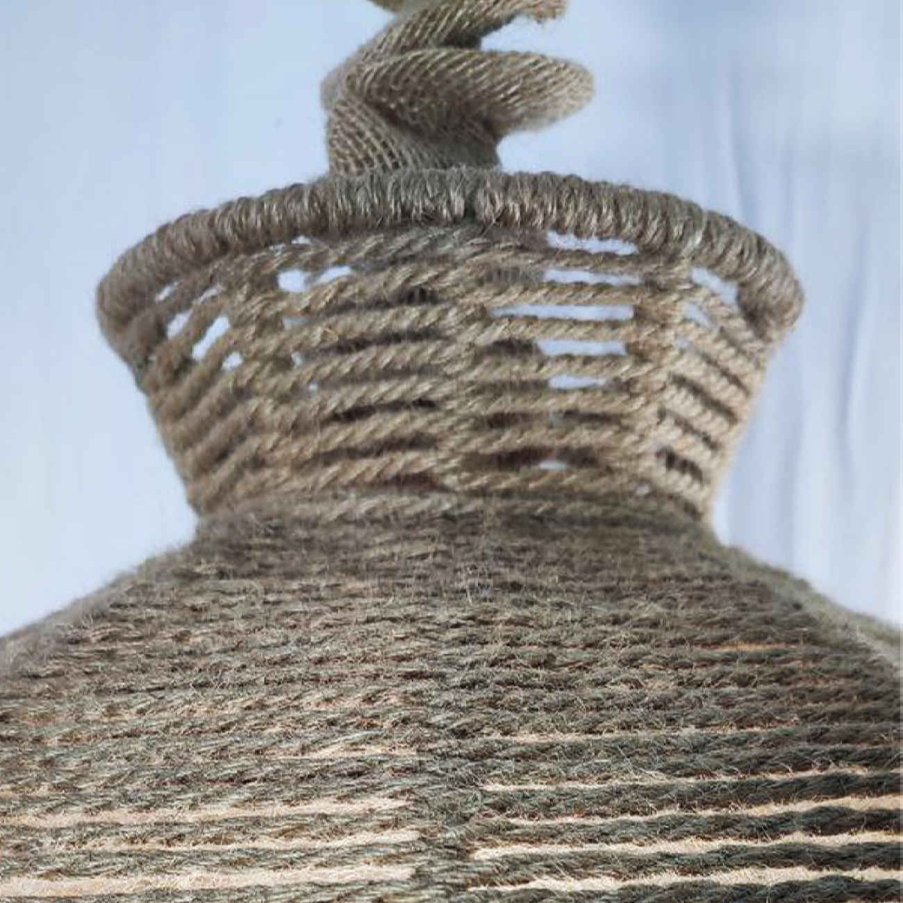 مصباح معلق بوهيمي منسوج – مصباح ريفي مصنوع من القنب المنسوج