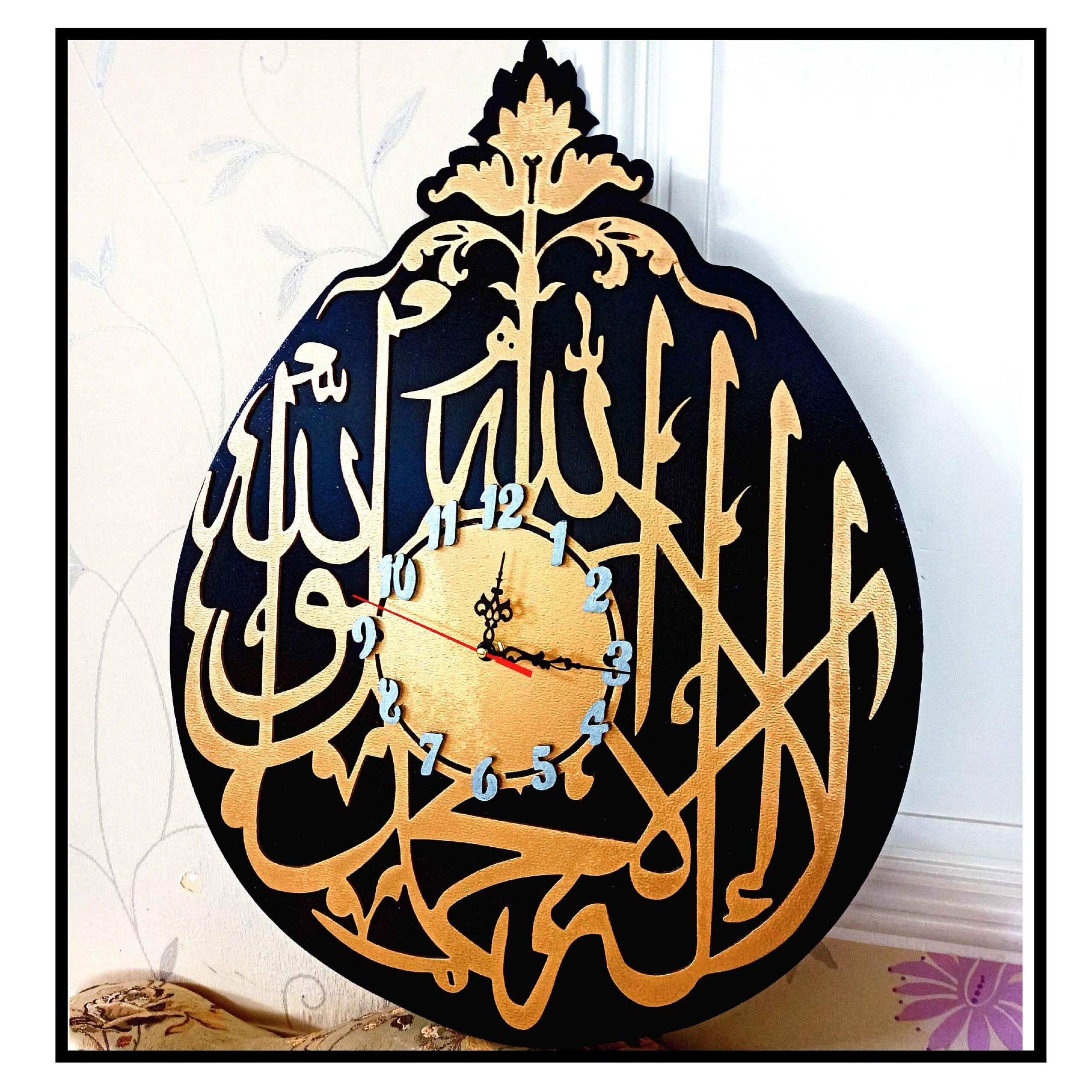 لوحة فخارية إسلامية يدوية مع طلاء أكريليك – ديكور حائطي مستوحى من ضريح الإمام رضا