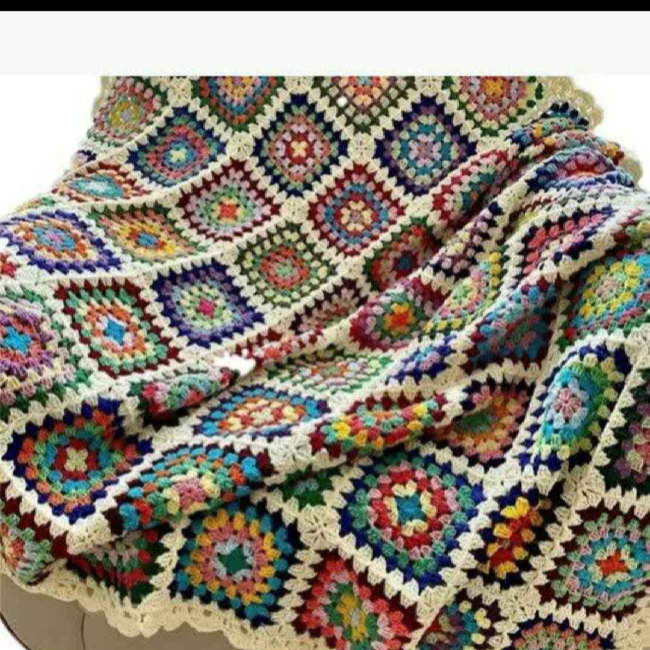 غطاء سرير محاك بالكروشيه أنيق ومريح – مثالي لتجديد غرف النوم