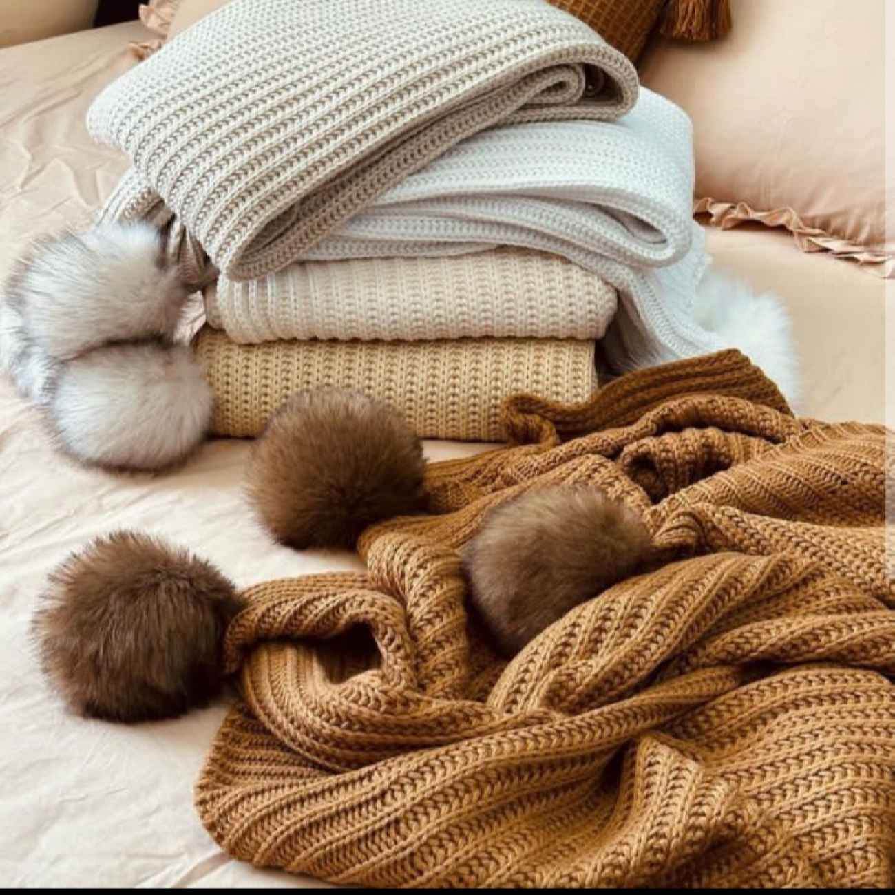 بطانية صوفية مخصصة للأريكة لغرفة المعيشة – مثالية لجميع الفصول