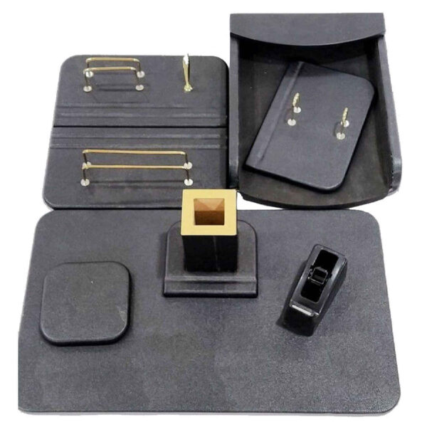 إكسسوارات منظم مكتب جلدي للمكتب (8 قطع)