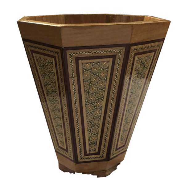 سلة نفايات إيرانية بخاتمكاري - فخامة يدوية الصنع لديكور المنزل