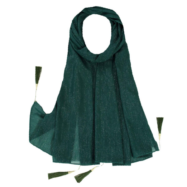 شال بلون موحد - تصميم حرير ولمّة - أناقة بسيطة للنساء