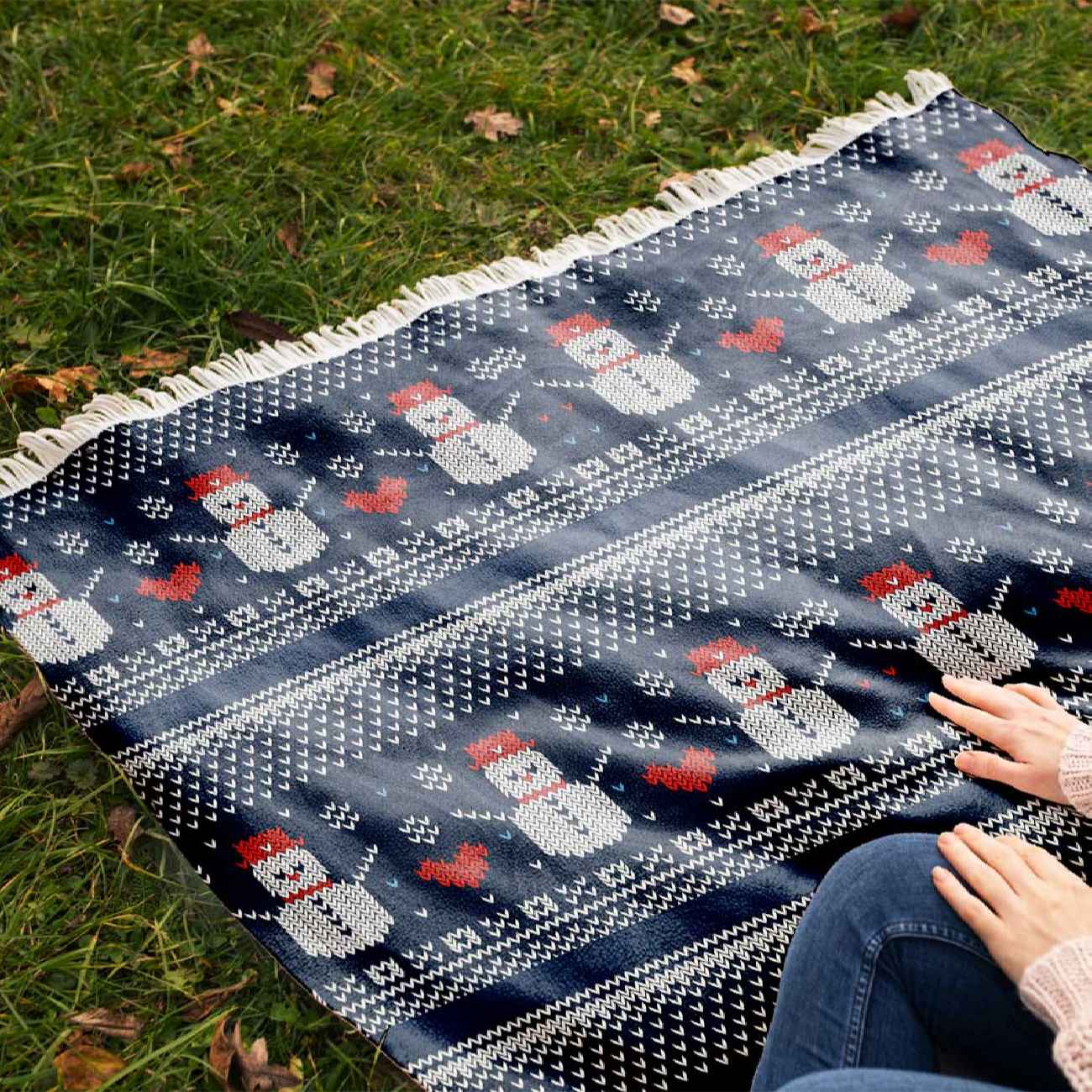 بطانية أريكة بتصميم رجل الثلج – لمسة أنيقة لأي أريكة أو كرسي