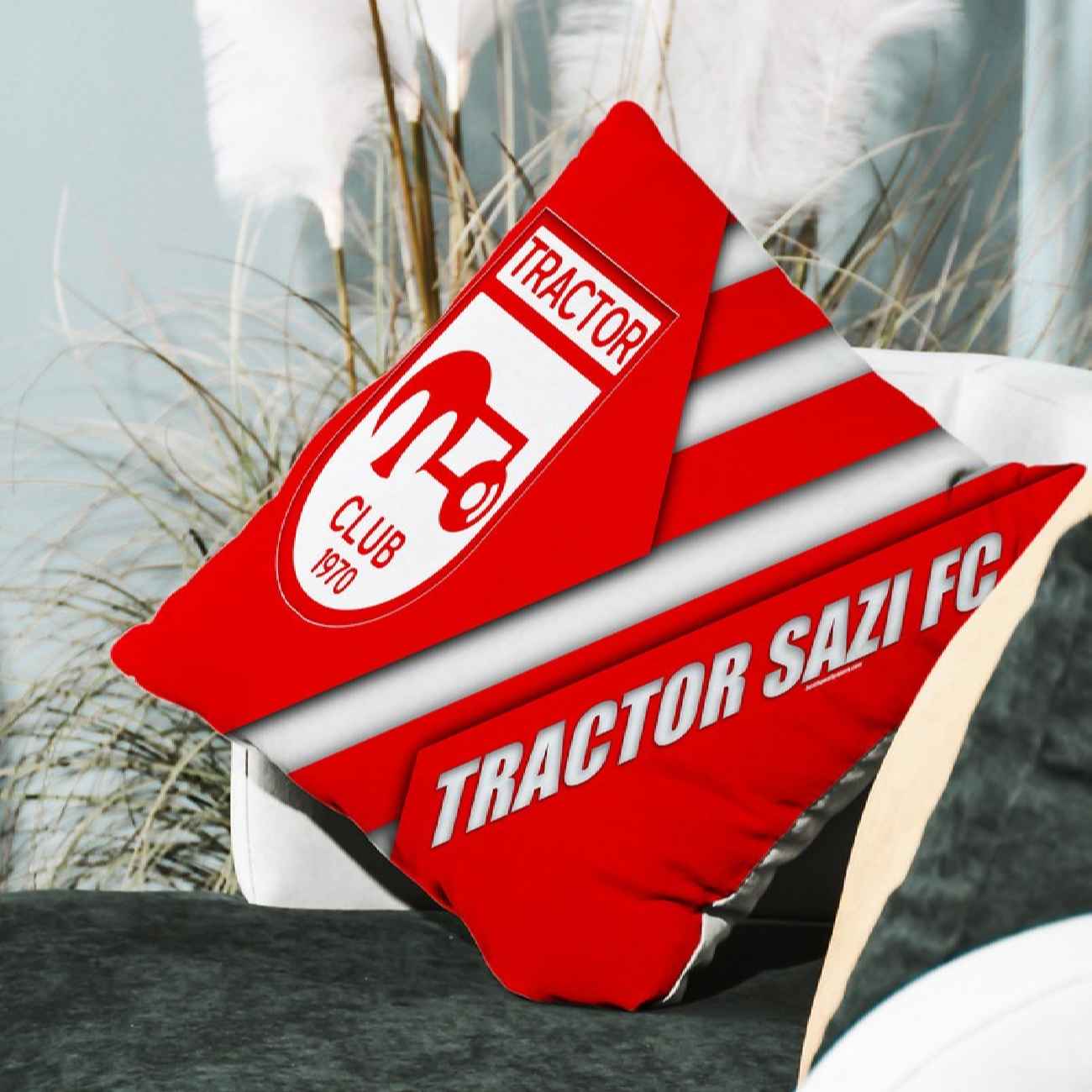 غطاء وسادة مخملية – تصميم نادي تراكتور لعشاق كرة القدم