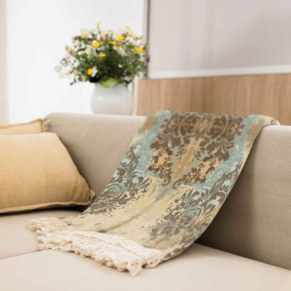 غطاء أريكة من القطيفة بتصميم عتيق - خفيف الوزن ودافئ ومثالي للتدفئة