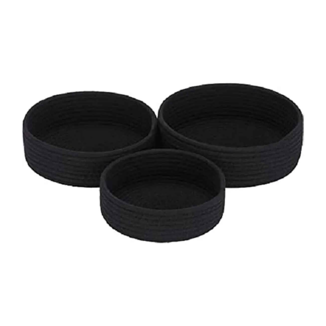 مجموعة سلال منسوجة – سلة قنب – تصميم متين وصديق للبيئة (مجموعة من 3)