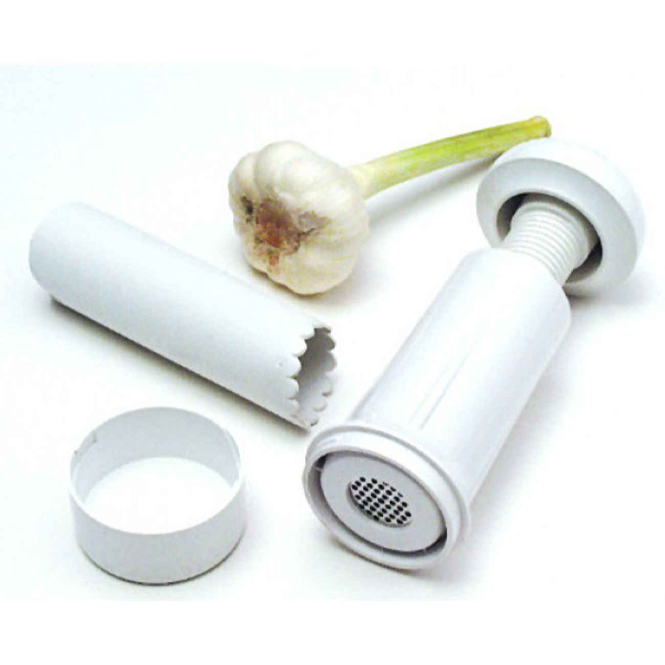 طقم عصارة ثوم يدوية مع ملقط قشر – أداة مطبخ سهلة الاستخدام