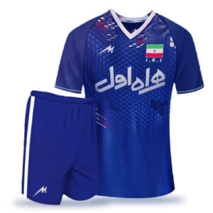 تي شيرت وشورت منتخب إيران الوطني للكرة الطائرة 2023 (الطقم الثالث – أصلي) – مثالي للمشجعين