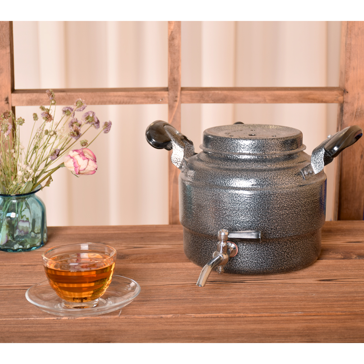 غلاية الألمنيوم الإيرانية – أساسية للموقد والتخييم، سعة 4 لتر