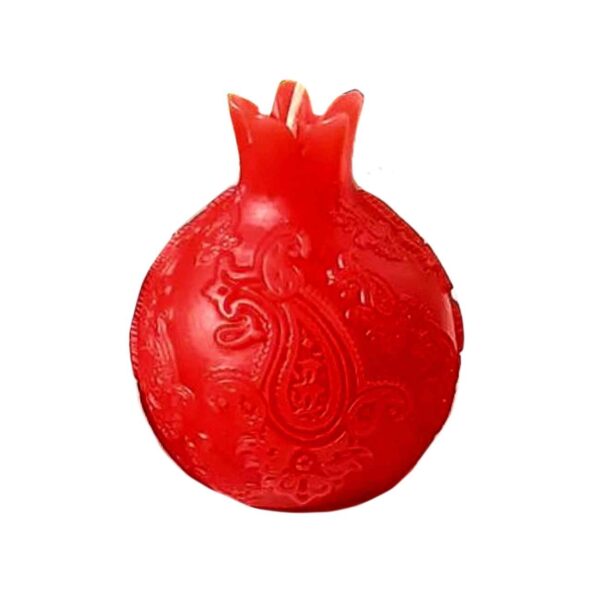 شمعة إيرانية لليلة يلدَا - نموذج الرمان بتصميم بايزلّي