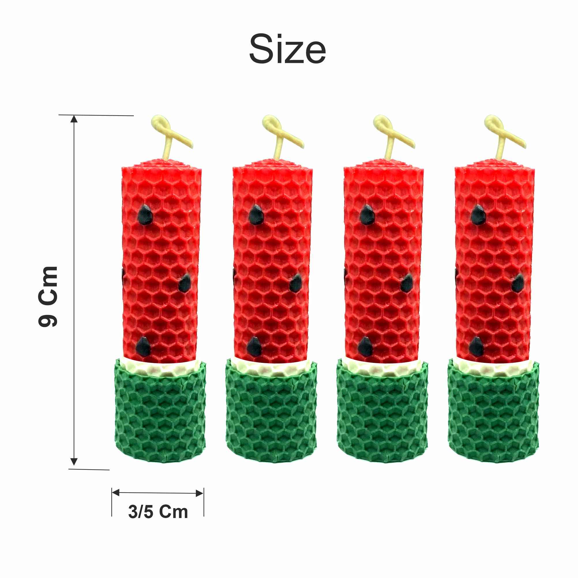 شمعة إيرانية لليلة يلدَا – طقم صغير على شكل بطيخ (4 قطع)