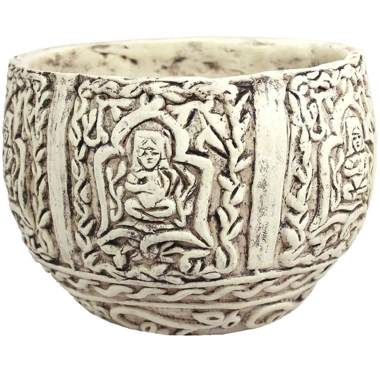 وعاء خزفي إيراني فني – تصميم منقوش بالذهب