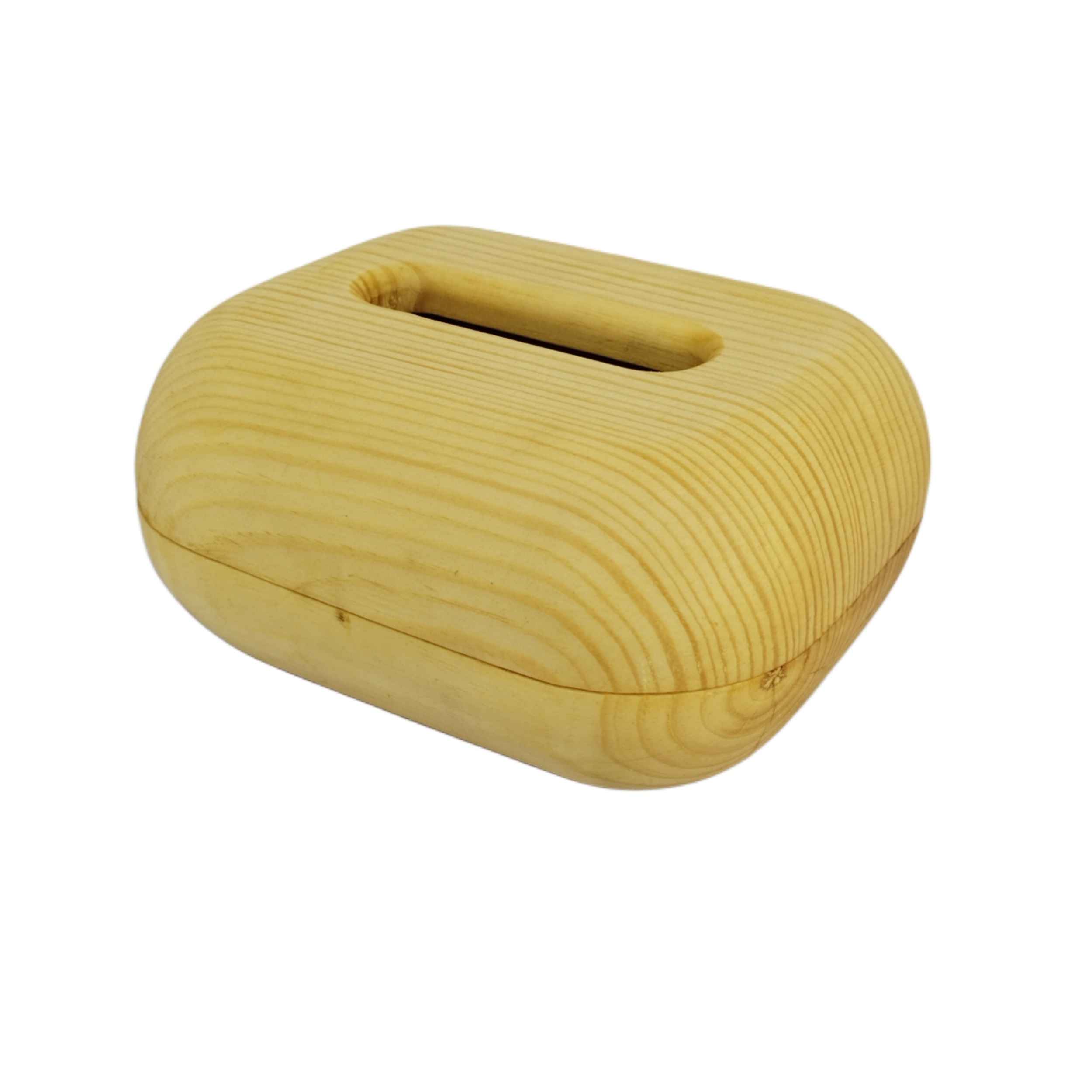 علبة مناديل خشبية إيرانية مصنوعة يدوياً – مناسبة للتنظيم بتصميم بسيط