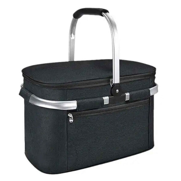 حقيبة نزهة - مثالية للتخييم مع مقبض فولاذي ومناسبة للطعام والمشروبات