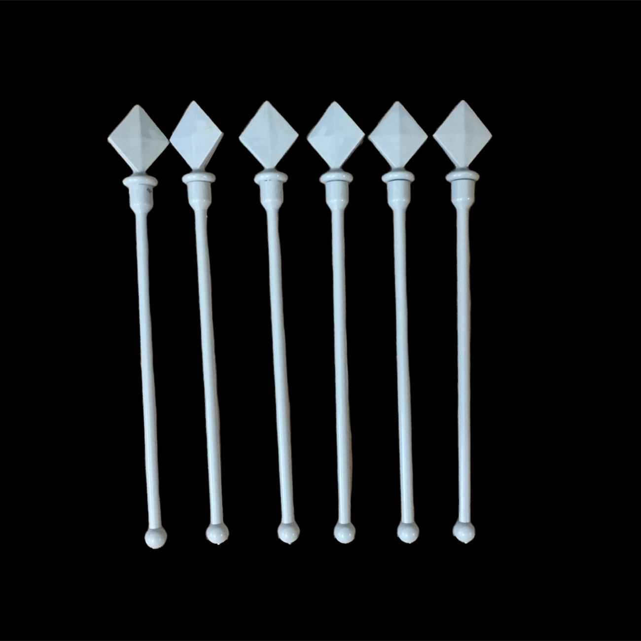 ملعقة بار بلاستيكية – مناسبة لخلط المشروبات، عبوة مكونة من 6 قطع