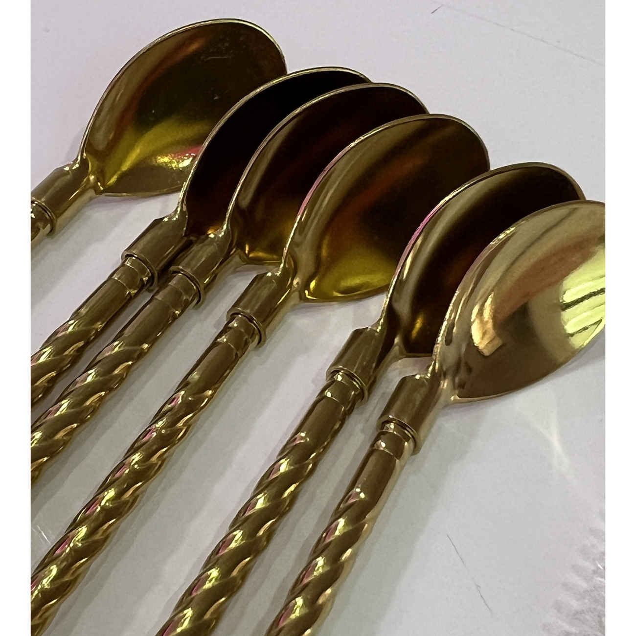 ملعقة بار من الفولاذ المقاوم للصدأ – مناسبة للشراب الفاخر والأنيق، عبوة مكونة من 7 قطع