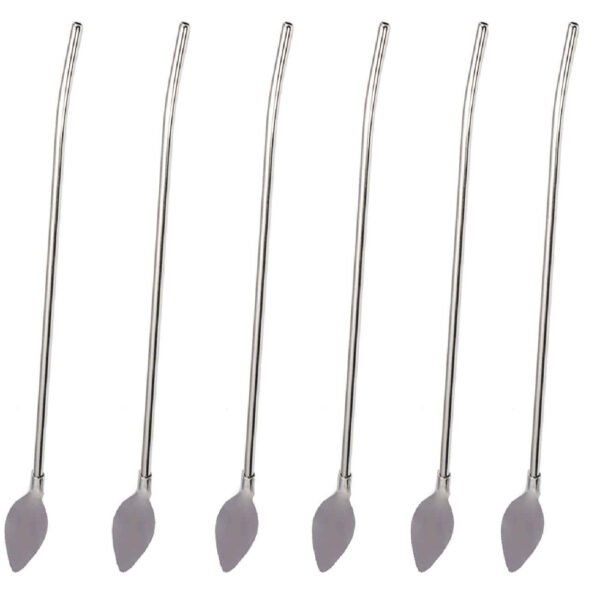 ملعقة بار من الفولاذ - مثالية لتحضير مشروبات مخلوطة بسلاسة (عبوة من 6)