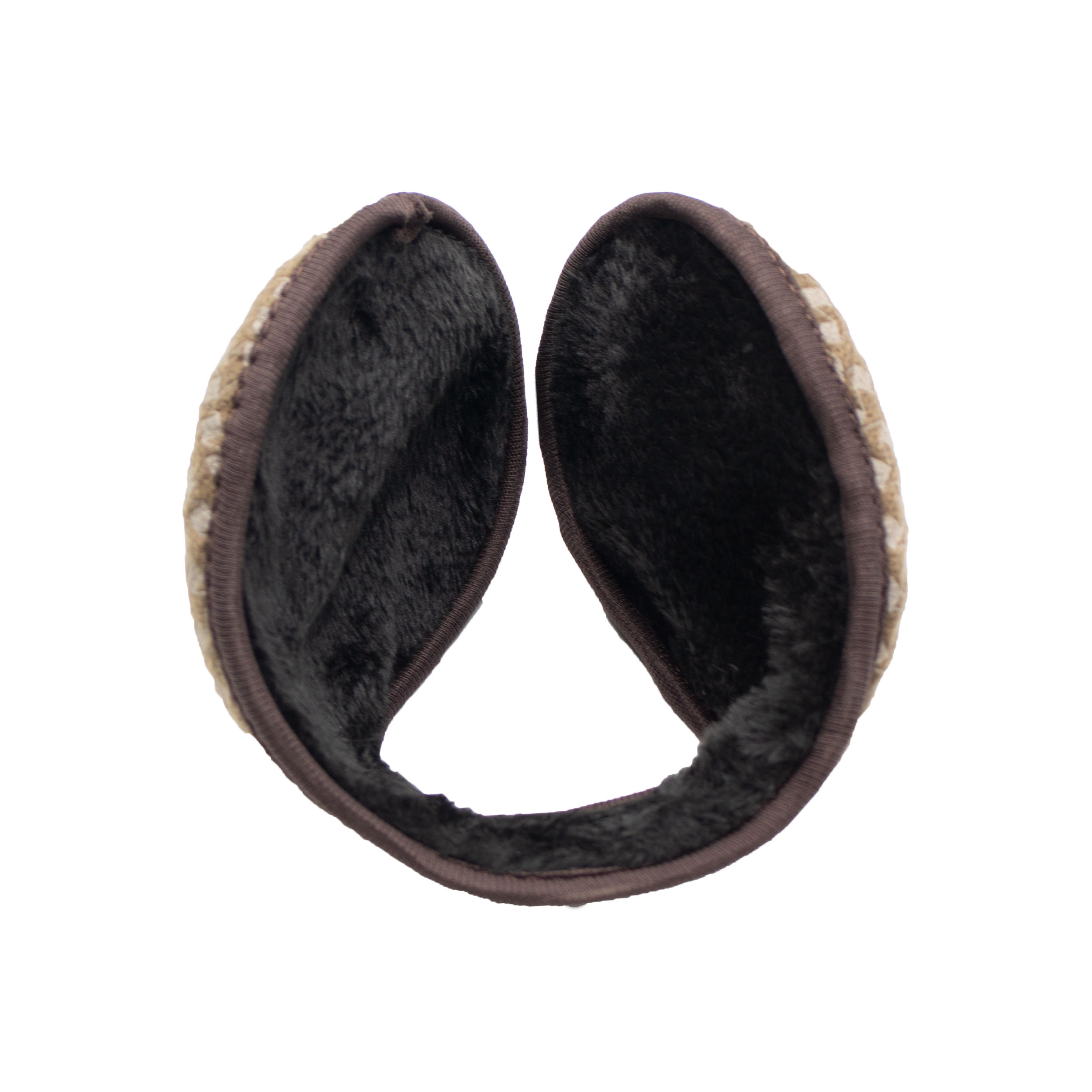 سماعات أذن شتوية – خفيفة الوزن بتصميم هندسي باللون الأسود