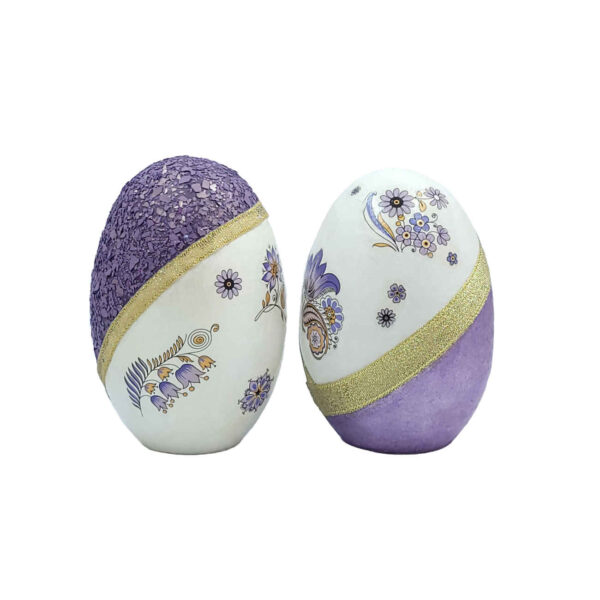 بيضات مزينة لعيد النوروز الإيراني - نموذج زهري (عبوة من قطعتين)
