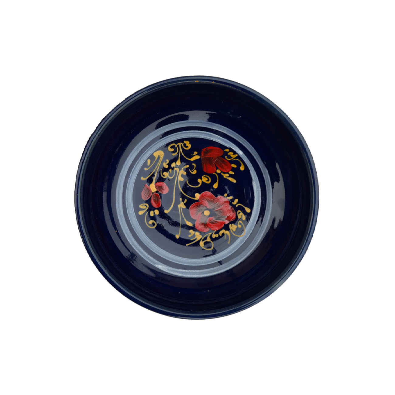 وعاء فخار فني مصنوع يدويًا – متعدد الاستخدامات لتقديم الزبادي، الحلويات، السلطة، المعكرونة | مزخرف بالزهور