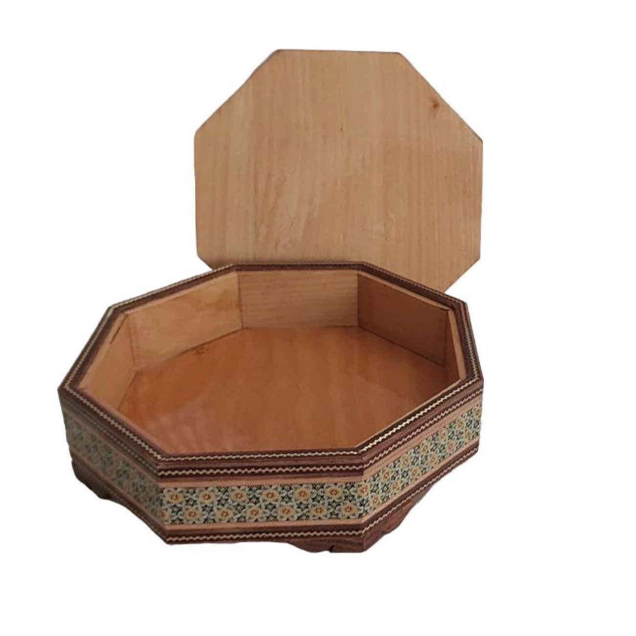 وعاء الحلوى الخشبي بزخرفة خاتم كاري – مزيج من الأناقة والفائدة بتصميم زهري