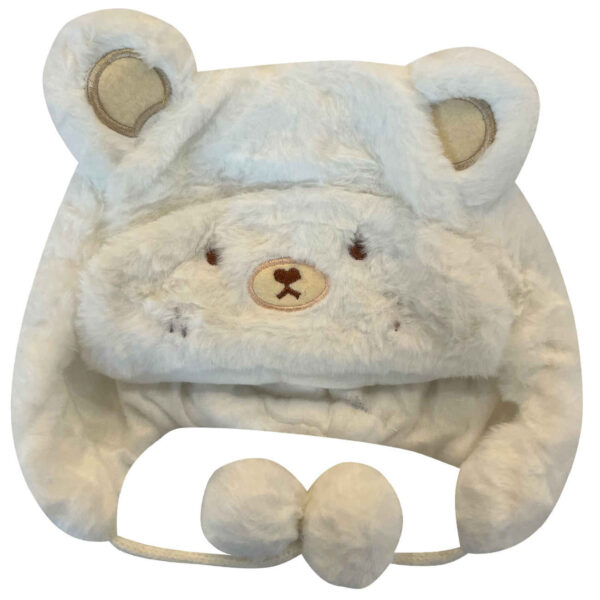 قبعة أطفال بيضاء – مناسبة لفصل الخريف والربيع (من 6 إلى 36 أشهر)