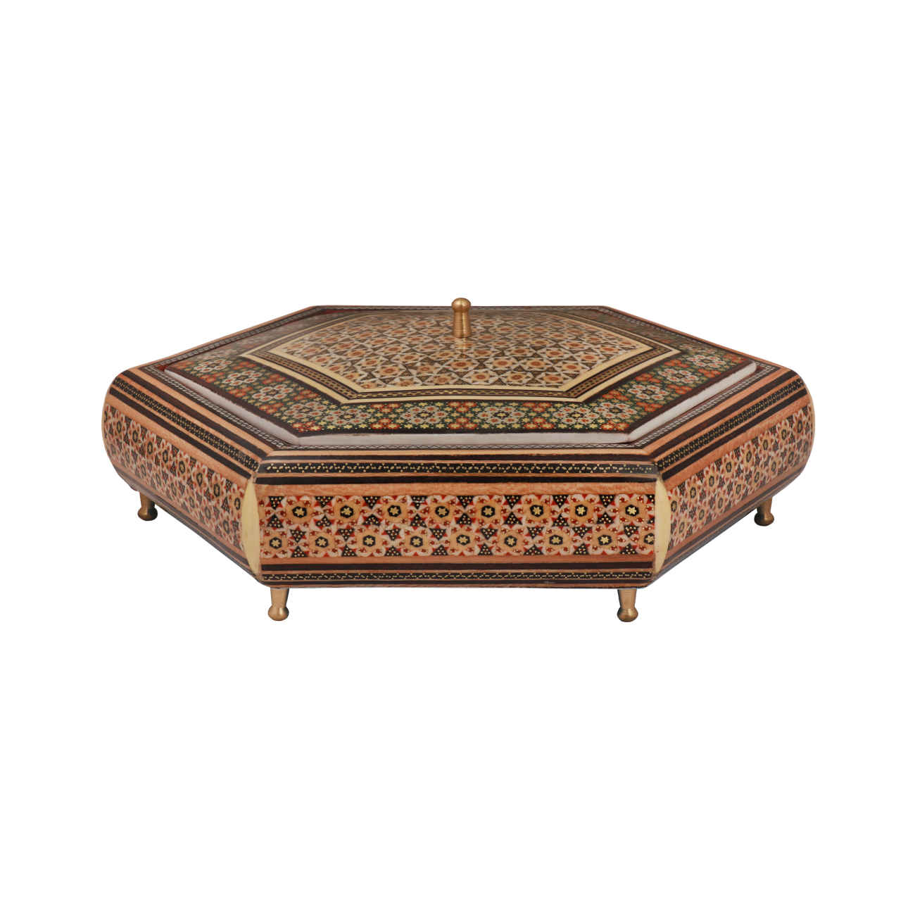 وعاء الحلوى الخشبي بزخرفة خاتم كاري – مزيج من الوظائف والإبداع الفني