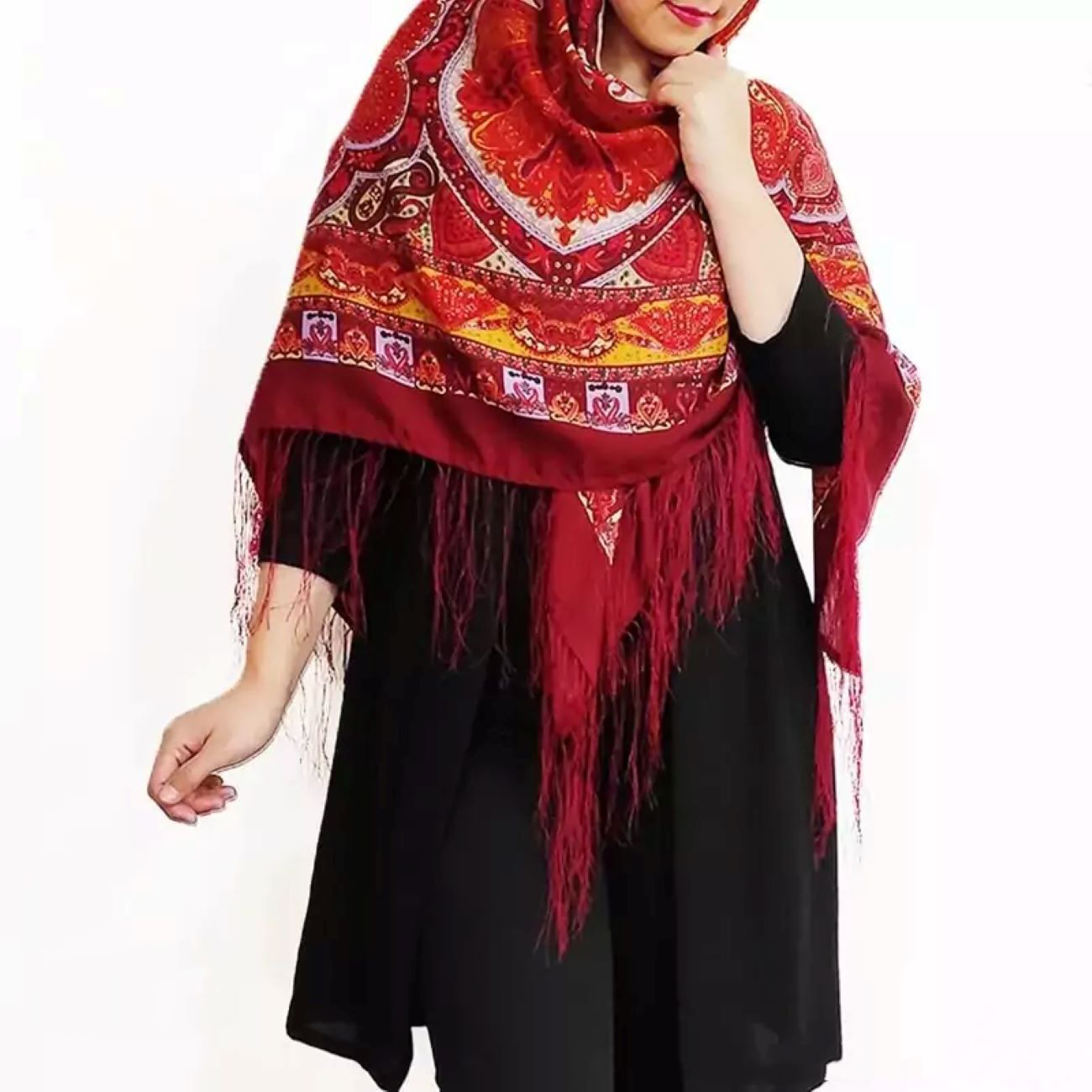 وشاح تركماني قطني – تحفة فنية من الحرفية والدفء