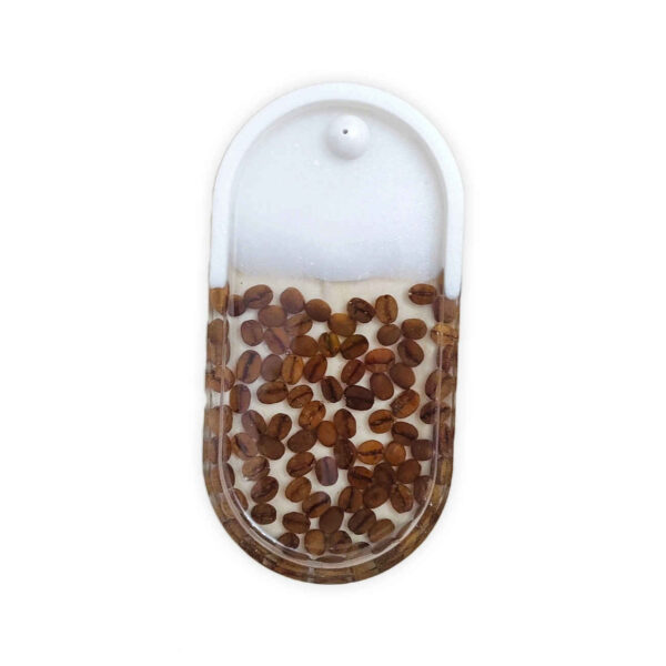 حامل بخور من الراتنج المصنوع يدوياً للزِن والاسترخاء والأناقة بتصميم القهوة