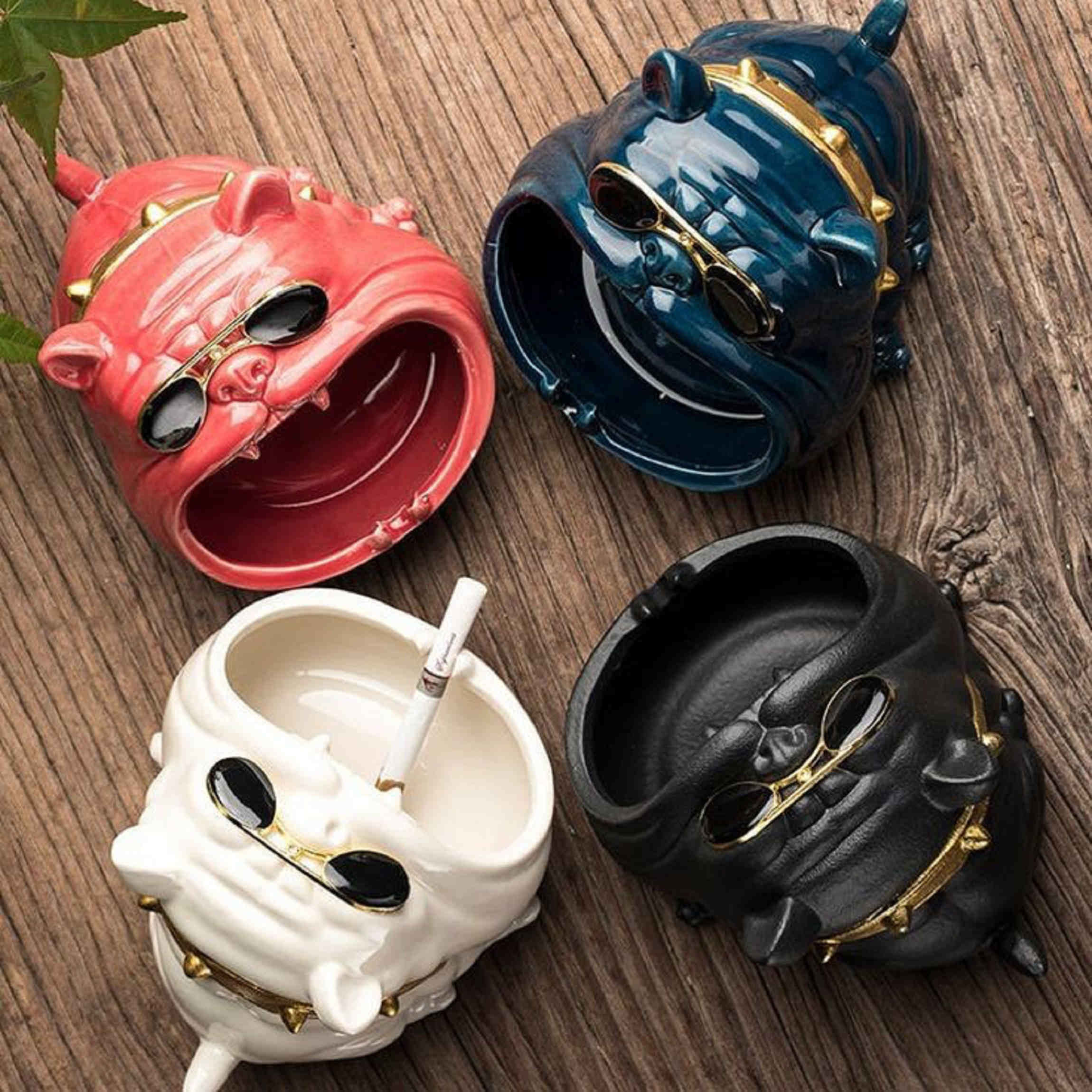 منفضة سجائر مبتكرة – هدايا مثالية للمدخنين بتصميم كلب بفم مفتوح