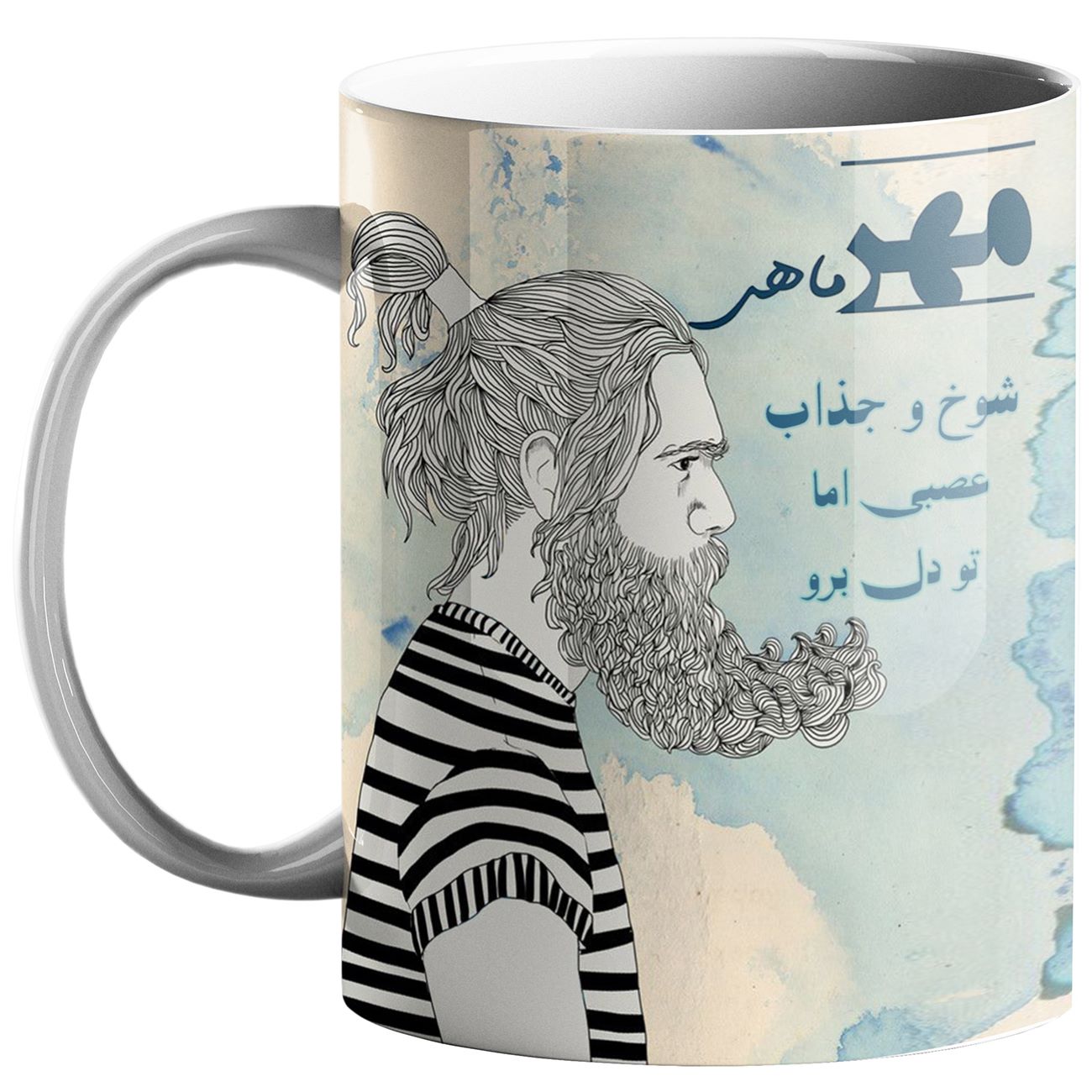 كوب الأبراج الإيرانية - برج الميزان (مهر) مع الخط الإيراني