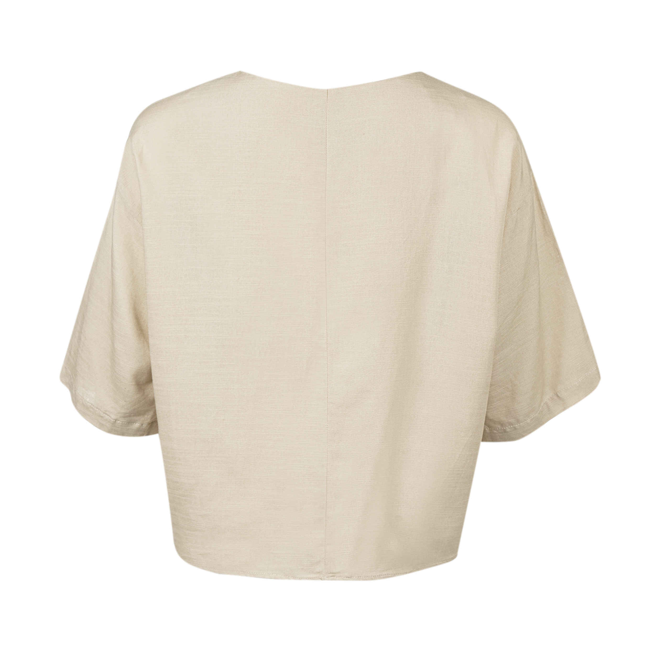 بلوزة نسائية بأكمام ثلاث أرباع – رقبة على شكل V، ناعمة وقابلة للتنفس