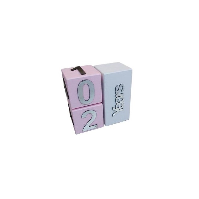 تقويم مكتبي مكعب خشبي – منظم مكتبي عصري بدون حاجة للبطارية