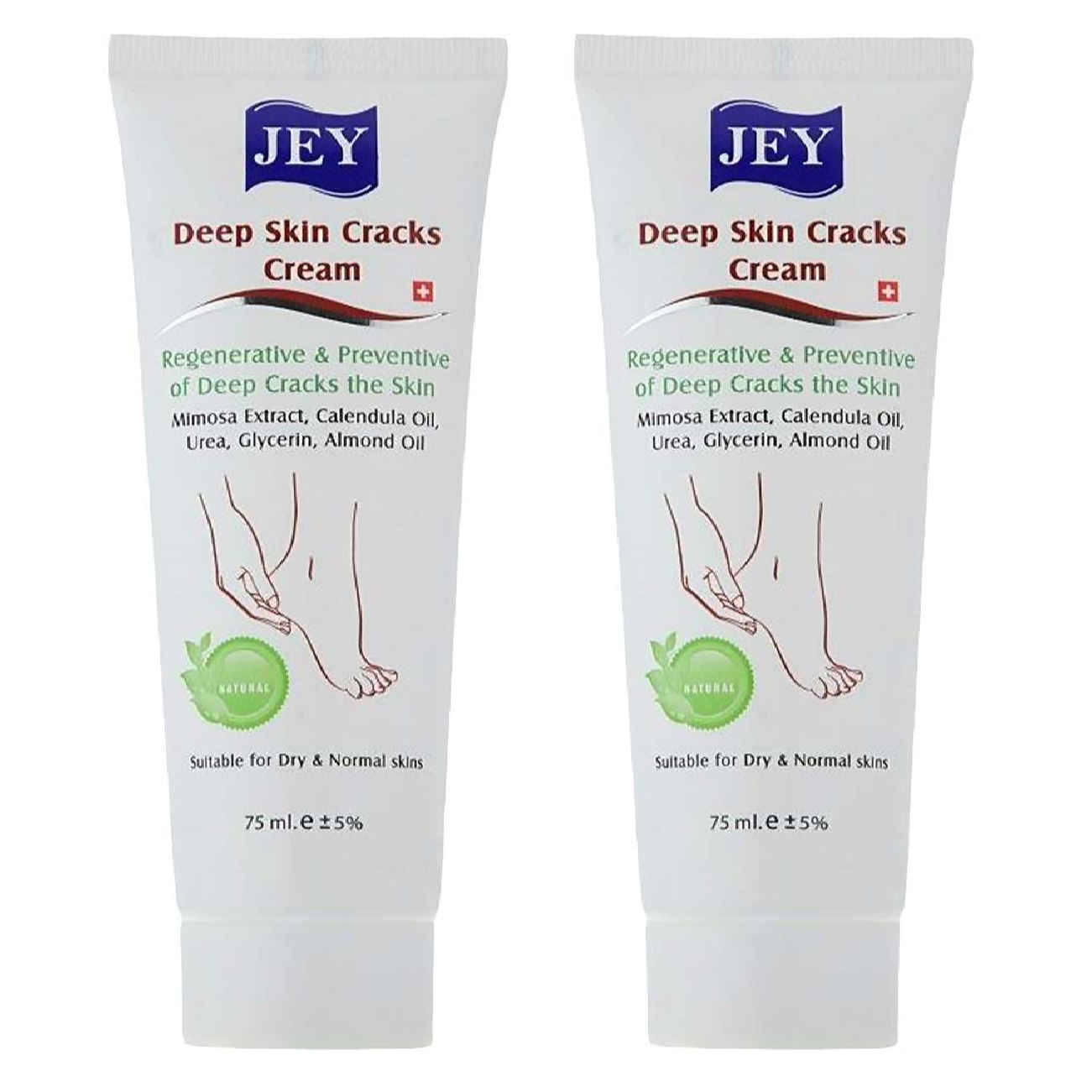 Jey Hand and Foot Crack Cream – 75 ml Mimosa Model Pack of 2
