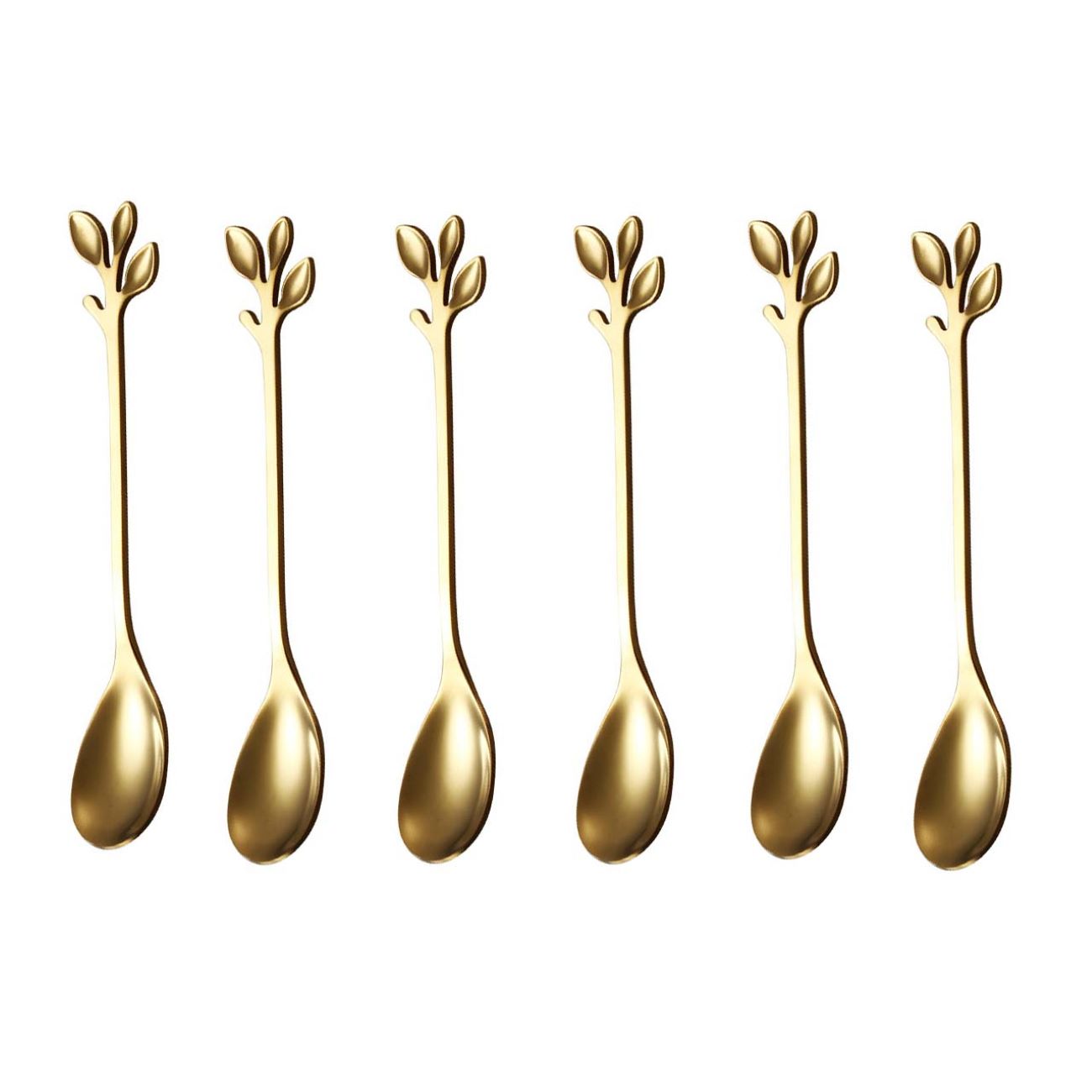 Leaf Design Tea Spoon Set – Elegant 6-Piece Collection for Stylish Dining