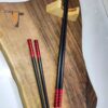 Black Jeweled Melamine Korean Chopsticks Set of 4