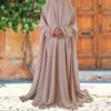 عباءة صلاة إسلامية مع إغلاق أمامي وأكمام للسيدات