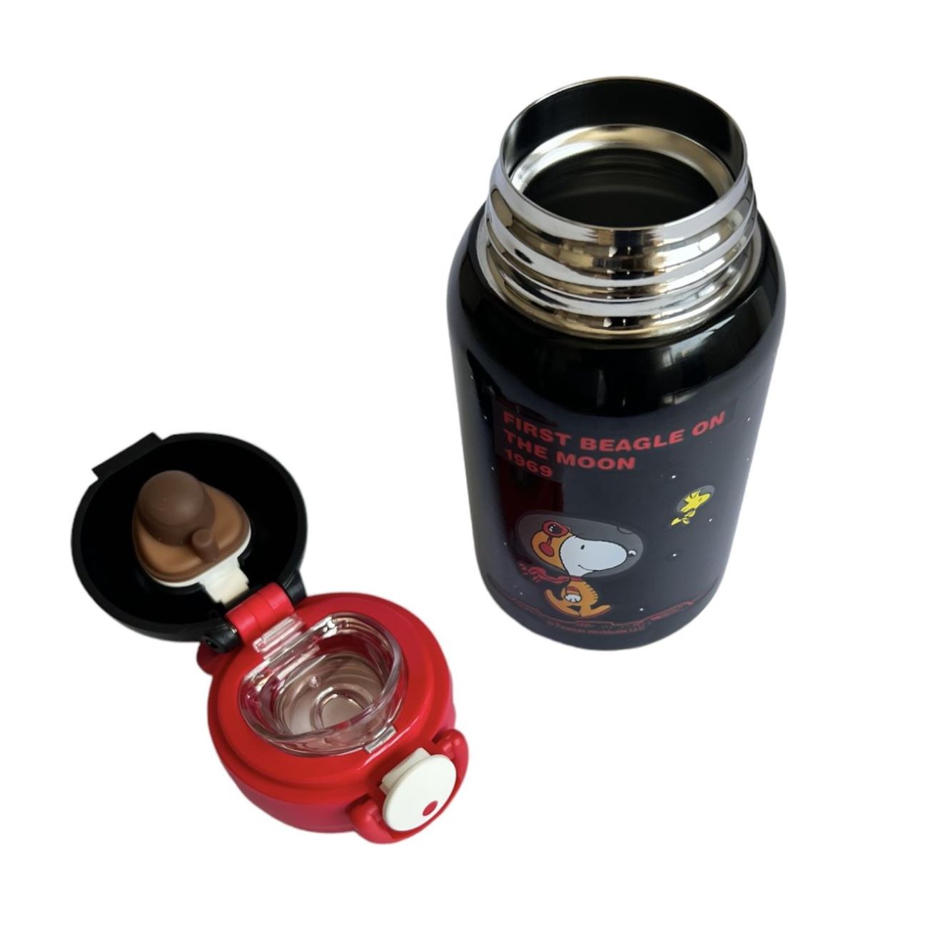 كوب سفر بتصميم سنوبي، السعة 0.35 لتر – مناسب للمدرسة والسفر