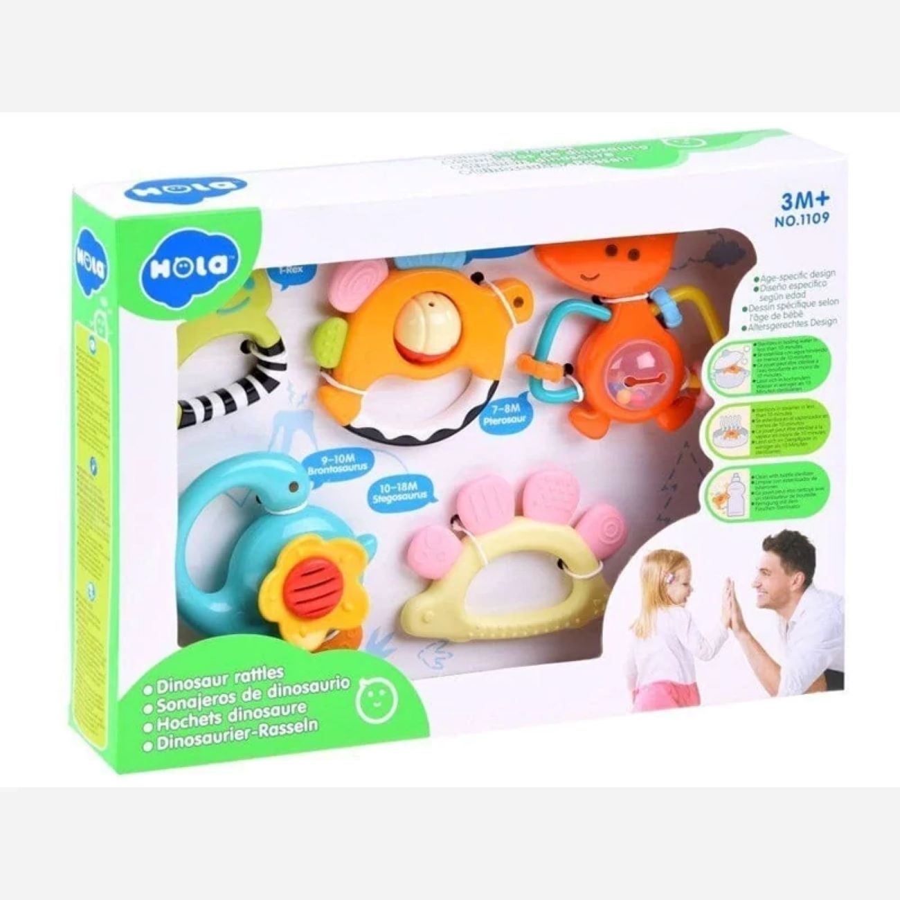 مجموعة ألعاب خرخشة ومُهدئ لأسنان الأطفال متعددة القطع – آمنة، متينة، وجذابة (مجموعة من 5)