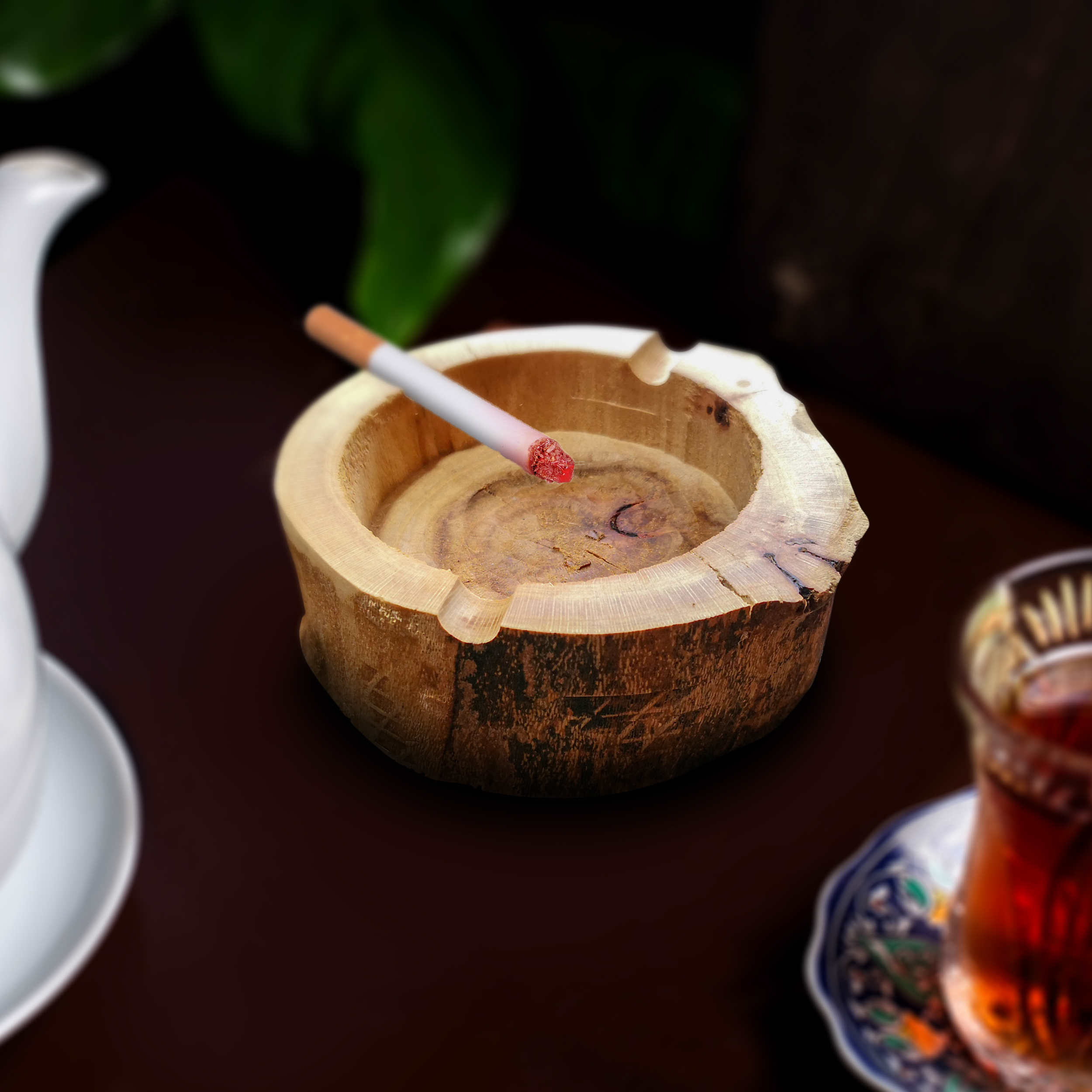 منفضة سجائر محفورة من الطبيعة – مناسبة للاستخدام اليومي
