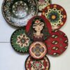Persian-Inspired-Pottery-Plate-Set-–-Intricate-Hand-Painted-Motifs
