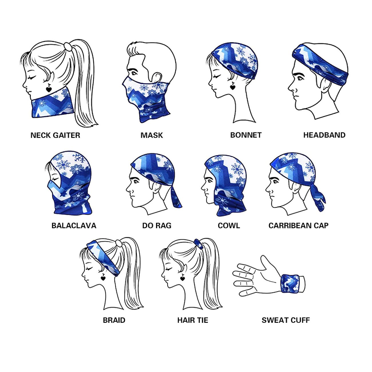 وشاح أنبوبي قابل للتمدد ومتينة لجميع الفصول – رائع للتكديس والحماية الخارجية