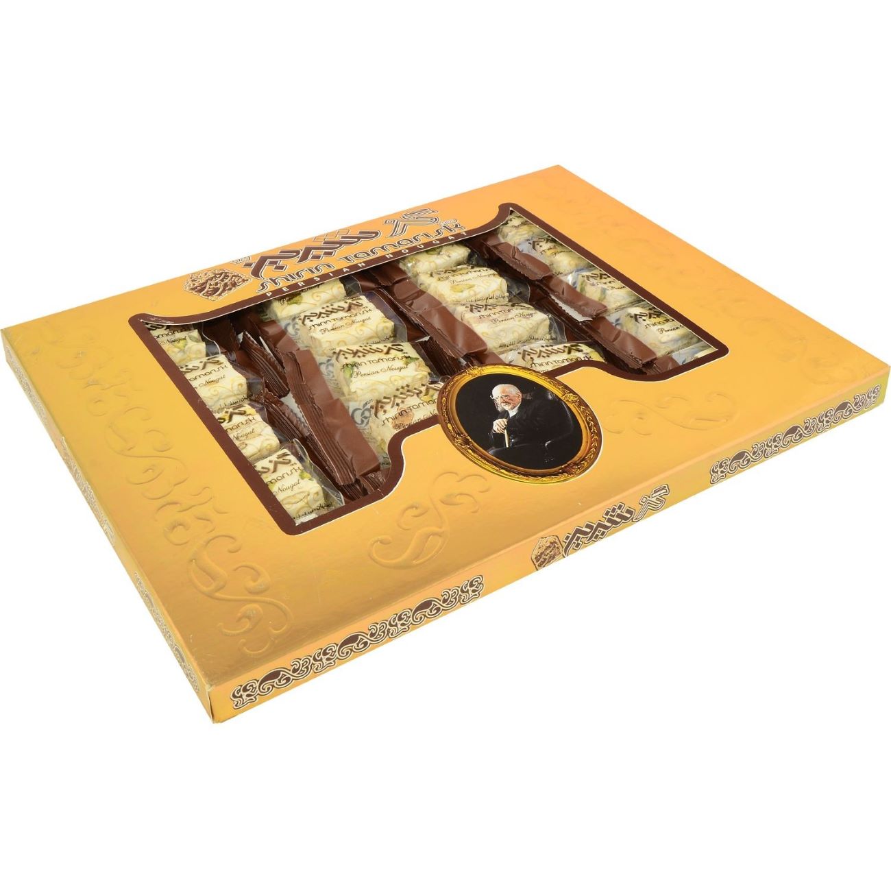 Shirin Gaz 28% Pistachio & Almond Mixed Persian Nougat – 200g (4x)