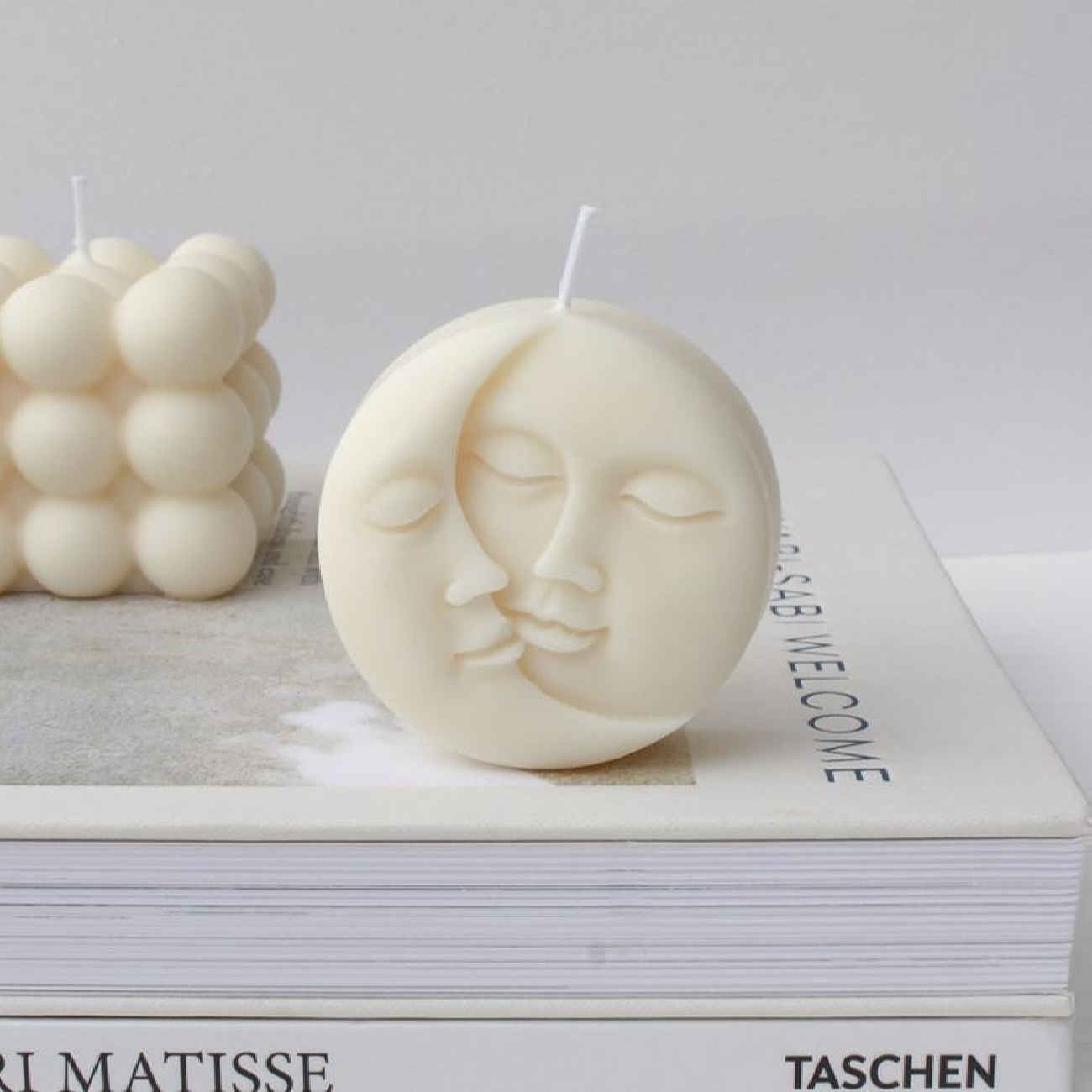 قالب شموع بتصميم القمر والشمس لصنع الشموع الاحترافية في المنزل