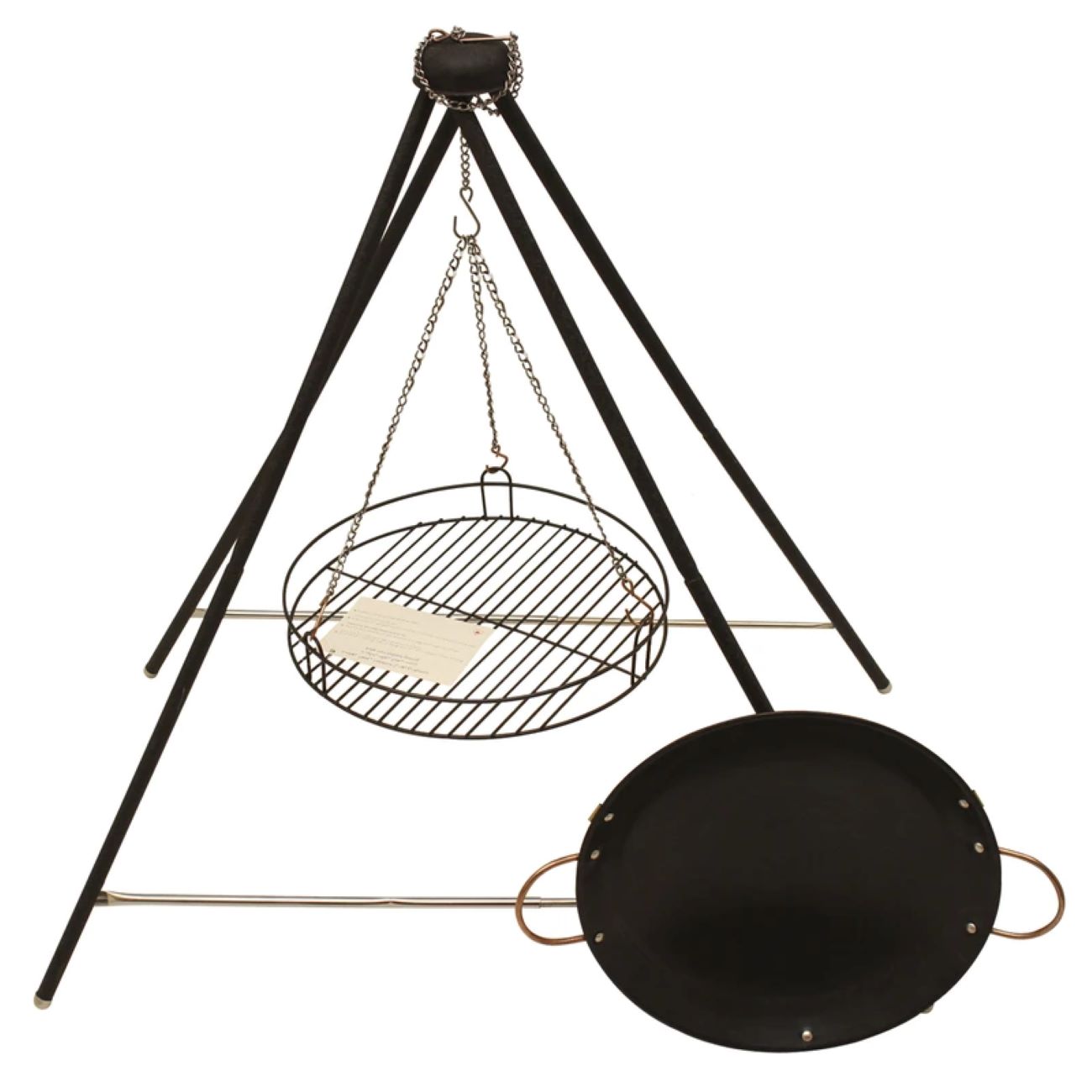 طقم Koohman المحمول – شواية، ووك، وقاعدة – موديل 4POD GRILLWOK