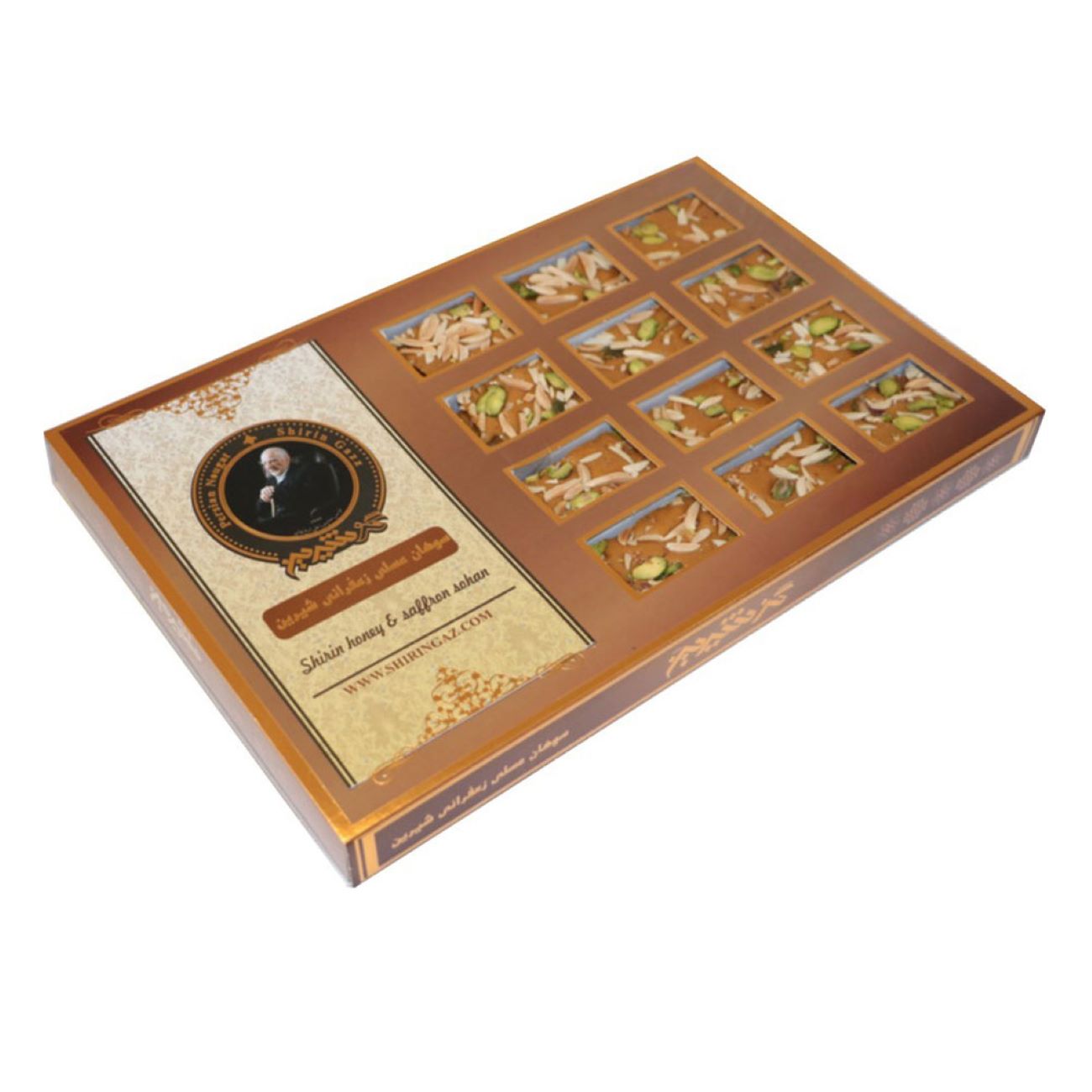 سوهان عسلي زعفران من شيرين جاز – 400 جم (2 عبوات)