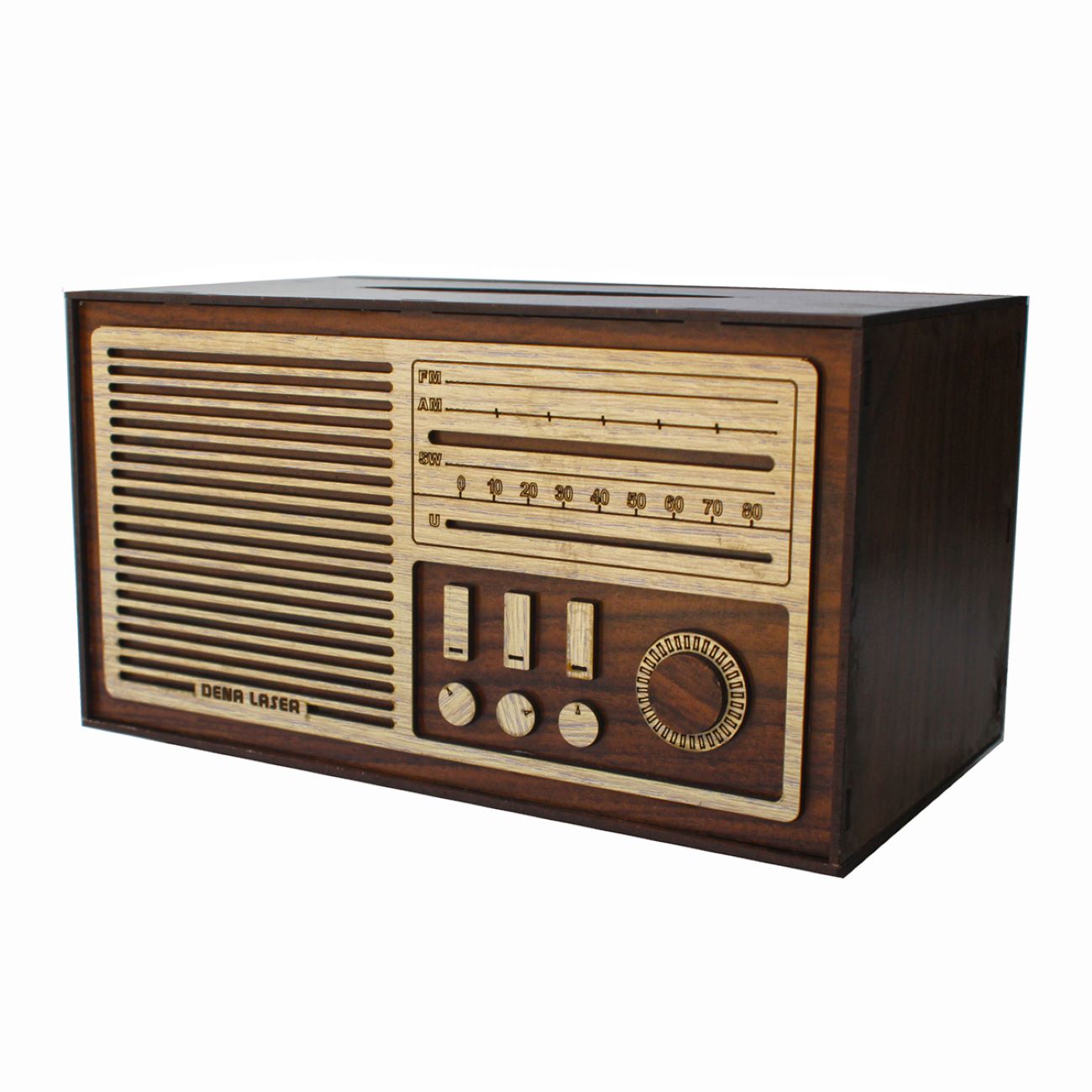 Decorative Tissue Box with Radio Shape - Nostalgic & Fun Design